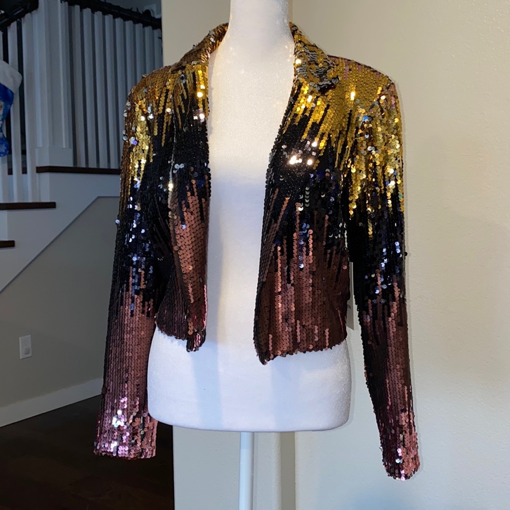 Serena Williams Violeta Sequin Crop Jacket SOLD OUT Sz Small